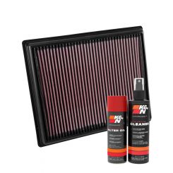 K&N Air Filter 33-3035 + Aerosol Recharge Kit