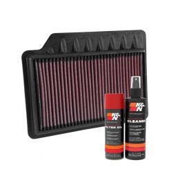 K&N Air Filter 33-3050 + Aerosol Recharge Kit