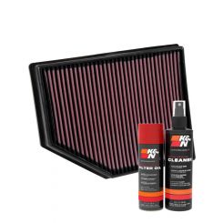 K&N Air Filter 33-3055 + Aerosol Recharge Kit