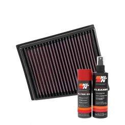 K&N Air Filter 33-3057 + Aerosol Recharge Kit
