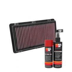 K&N Air Filter 33-3064 + Aerosol Recharge Kit