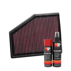 K&N Air Filter 33-3079 + Aerosol Recharge Kit