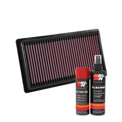 K&N Air Filter 33-3080 + Aerosol Recharge Kit