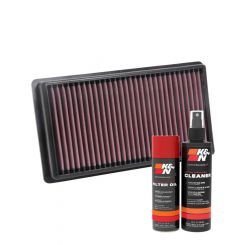 K&N Air Filter 33-3122 + Aerosol Recharge Kit