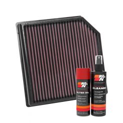 K&N Air Filter 33-3127 + Aerosol Recharge Kit