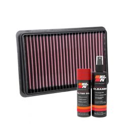 K&N Air Filter 33-3129 + Aerosol Recharge Kit