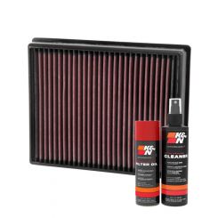K&N Air Filter 33-5000 + Aerosol Recharge Kit