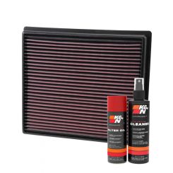 K&N Air Filter 33-5017 + Aerosol Recharge Kit