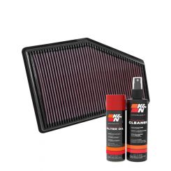 K&N Air Filter 33-5049 + Aerosol Recharge Kit