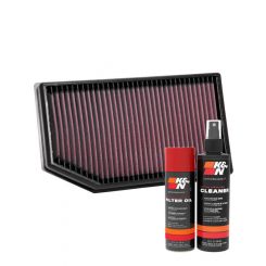 K&N Air Filter 33-5076 + Aerosol Recharge Kit