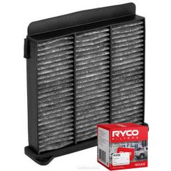Ryco Cabin Air Filter Activated Carbon RCA206C + Service Stickers