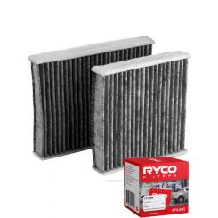 Ryco Cabin Air Filter Activated Carbon RCA213C + Service Stickers