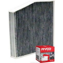 Ryco Cabin Air Filter Activated Carbon RCA315C + Service Stickers