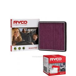 Ryco Cabin Air Filter Microshield RCA247MS + Service Stickers