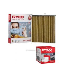 Ryco Cabin Air Filter N99 MicroShield RCA164M + Service Stickers
