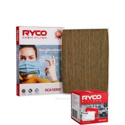 Ryco Cabin Air Filter N99 MicroShield RCA188M + Service Stickers