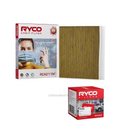 Ryco Cabin Air Filter N99 MicroShield RCA211M + Service Stickers