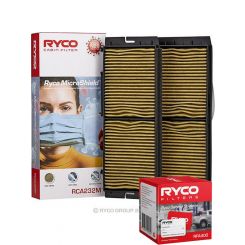 Ryco Cabin Air Filter N99 MicroShield RCA232M + Service Stickers
