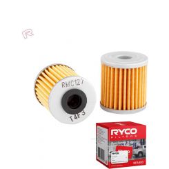 Ryco Motorcycle Oil Filter RMC127 + Service Stickers