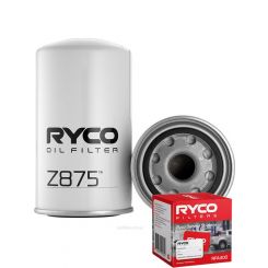 Ryco Oil Filter Heavy Duty Spin-On Z875 + Service Stickers