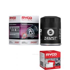 Ryco Syntec Oil Filter Z432ST + Service Stickers