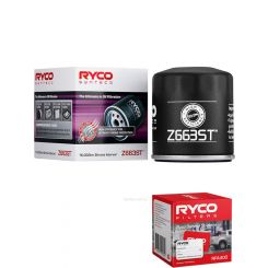 Ryco Syntec Oil Filter Z663ST + Service Stickers