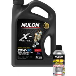 Nulon X-Protect 20W-50 Mineral Engine Oil 5L + Engine Treatment 500ml