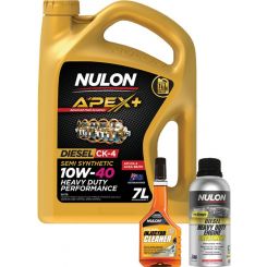 Nulon Apex+ 10W-40 Engine Oil 7L + Diesel Engine Treatment & Injector Cleaner
