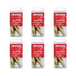 6 x Ryco 1/4" Barb 1/2"-20 UNF Fittings MS4022