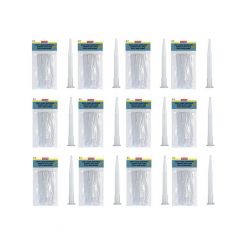 12 x Soudal 175mm Extra Long Nozzles Clear