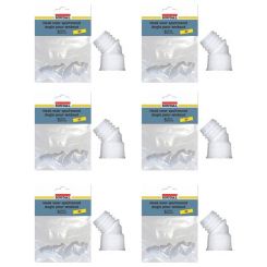 6 x Soudal 45 Degrees Connector Nozzles Clear Pack of 5