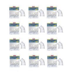 12 x Soudal 45 Degrees Connector Nozzles Clear Pack of 5