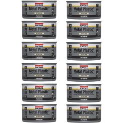 12 x Soudal Metal Plastic Extra Fine Putty Polyester Based White 1kg