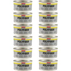 12 x Soudal Polyfiber Polyester Based with Glass Fibers Light Grey 1kg