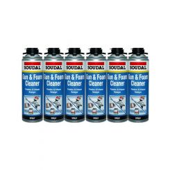 6 x Soudal Gun and Foam Cleaner Screw Top Solvent Based 500ml