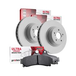 Protex Ultra Rear Disc Brake Rotors + Ultra Brake Pads