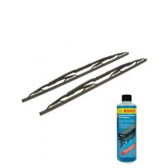 Bosch Wiper Blade Set 530/530mm + Windshield Washer Fluid