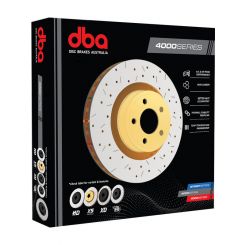 DBA 4000 Cross-Drilled Slotted Disc Brake Rotor (Single) 286mm
