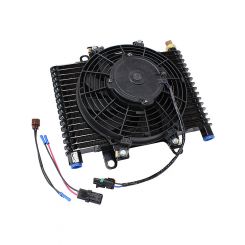 Aeroflow 13.5x9" Competition Trans Cooler + Thermostat & Fan -10 Orb