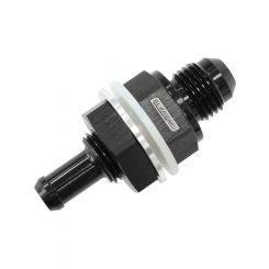 Aeroflow Fuel Cell Bulkhead Fitting -6AN to 3/8 Inch Barb Black