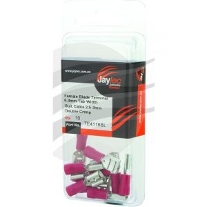Jaylec Female Blade Terminal 6.3mm [ref Narva 56034BL] Pack 10