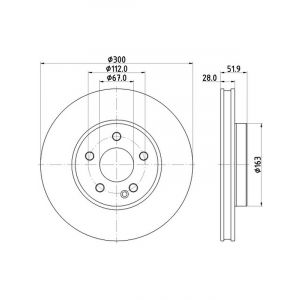 Bremtec Euroline Brake Rotor For Front Mercedes Vito (447) 2.1Ld 2016
