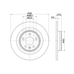 Bremtec Euroline Brake Rotor For Rear Volvo Xc60 D5 2.0L 2017-