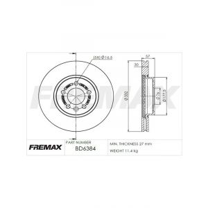Fremax Brake Disc Front Each Volkswagen Amarok 4Motion