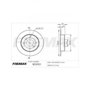 Fremax Brake Disc Rear Pair