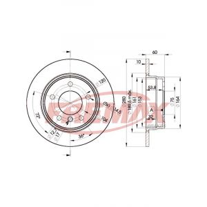 Fremax Brake Disc Rear Pair Bmw E36. 318I 318Is 320I 325I