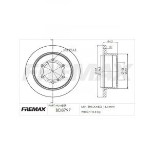 Fremax Brake Disc Rear Pair