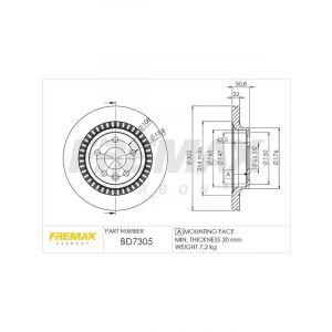 Fremax Brake Disc Rear Pair Volvo Xc60 2012-On
