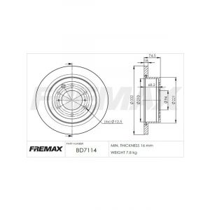 Fremax Brake Disc Rear Pair