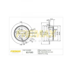 Fremax Brake Disc Rear Pair